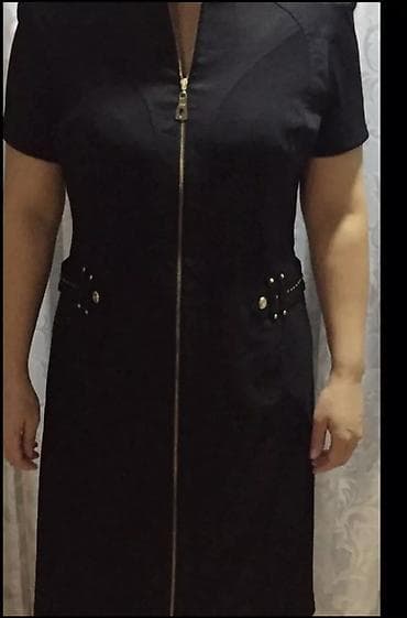 Другая женская одежда: Черное платье с молнией спереди - Цвет: черный - Фасон — 1