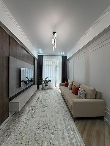 квартира бишкек аламидин 1: Зал үчүн гарнитур, Диван, Кездеме, түсү - Саргыч боз — 1