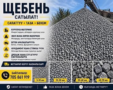 отсев доставка: Щебень, Для дороги, В тоннах, Хово — 1