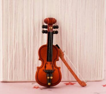 домик для: Скрипка 1/12 для кукольный домик, мини- модель, 6,5 см, маленькие — 2