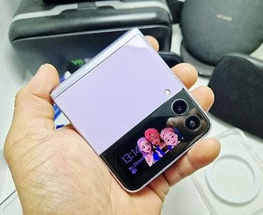 fold 3: Samsung Galaxy Z Flip 3, Б/у, 512 ГБ, цвет - Фиолетовый, 1 SIM, eSIM, 2 SIM — 1