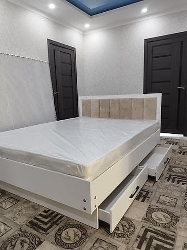 мебель б у кара балта: Двуспальная кровать, С ящиком для хранения, длина - 200 см — 10