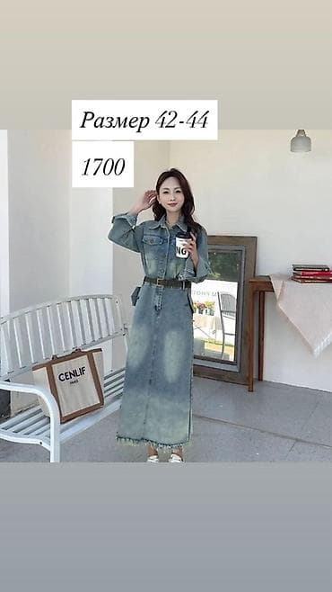 жынсы оптом: Юбка менен костюм, Юбканын модели: Түз, Макси, Стандарт — 1