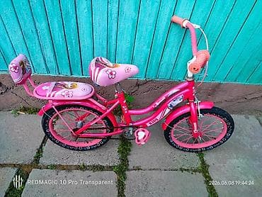fixed gear: Детский велосипед, 2-колесный, 3 - 4 года, Для девочки, Б/у — 2