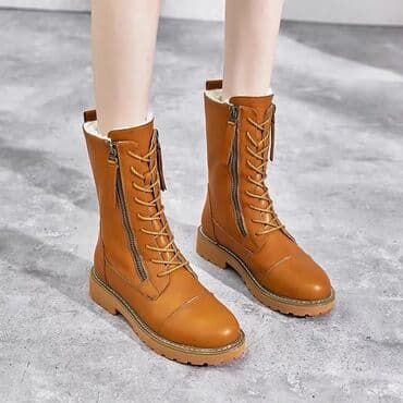 Зимние новые ботинки. В коричневом цвете. Размер 35/36/37