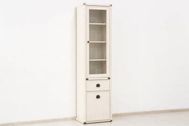 книжный шкаф для дома: Шкаф витрина 2Д (Magellan 1V1D1S), коллекции Магеллан, Сосна Винтаж — 1