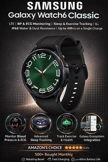 iphone 6a: Samsung Galaxy Watch6 Classic - LTE - Мониторинг давления и ЭКГ - — 1