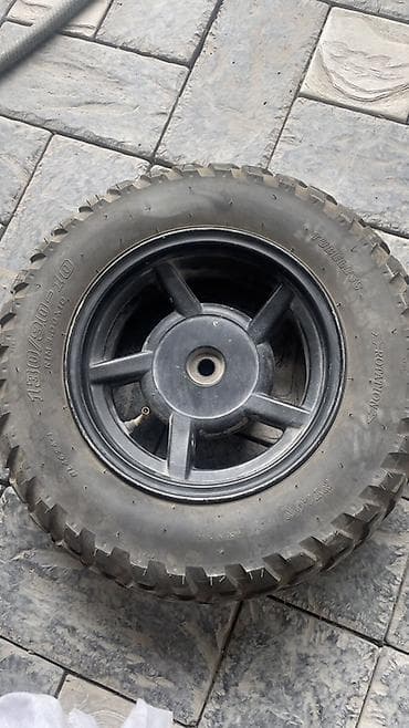 покрышки скутера: Колеса в сборе 130 / R 13, Б/у, 1 шт, Литые — 1