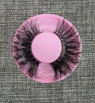 валики для ресниц: Ресницы, длина 25 мм, норковые, ручной работы, цена за 1 коробочку — 3