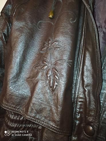 Головные уборы: Женская кожаная куртка в коричневом цвете. Надевали 1 раз — 2