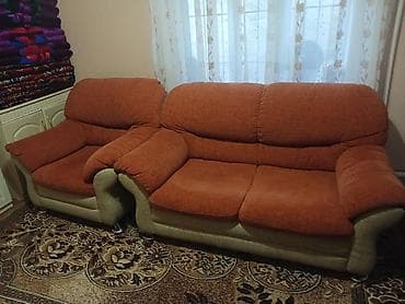 В г.Базар-Коргон продается двух местный диван и кресло фабрики Лина