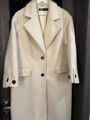 Пальто: Бренд: ZARA (оригинал) Тип: женское демисезонное пальто Цвет: айвори / — 1