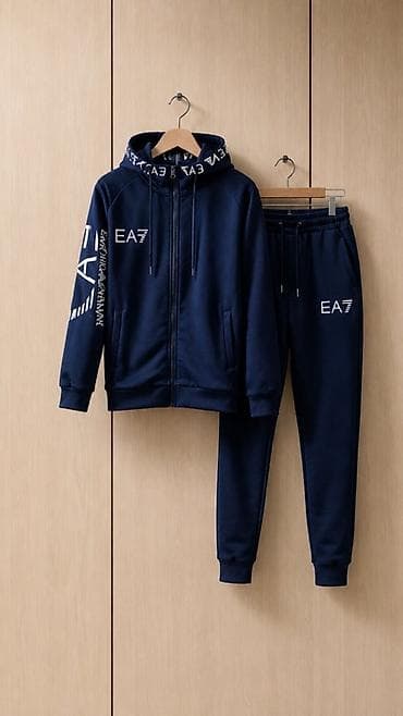 ювелирная бижутерия: Мужской спортивный костюм, L, Emporio Armani 7, Б/у, цвет - Синий — 1