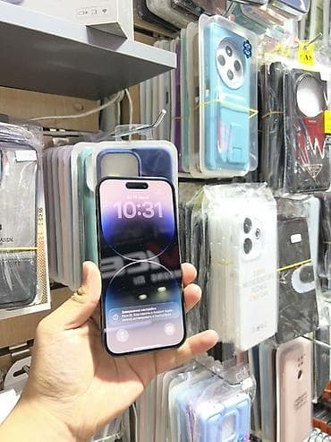 iphone 14 ош: IPhone 14 Pro, Б/у, 128 ГБ, Черный, Коробка, 79 % — 2