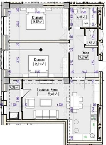 алмааты: 3 комнаты, 82 м², Технопарк Элитка, 12 этаж, Евроремонт — 9