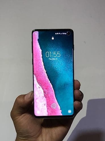 Samsung Galaxy S10, Б/у, 128 ГБ, цвет - Синий, 2 SIM at lalafo.kg Samsung Galaxy S10, Б/у, 128 ГБ, цвет - Синий, 2 SIM