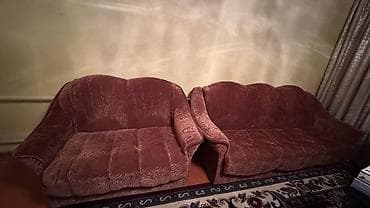 fire maple: Комплект мягкой мебели, Б/у, Самовывоз, цвет - Коричневый — 3
