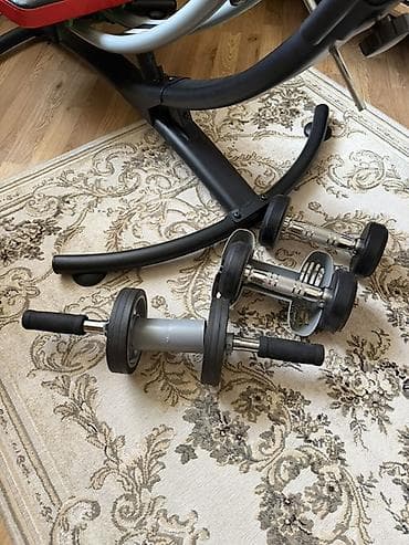 гимнастический мяч: Тренажёр для пресса и корпуса с маятниковым механизмом + ролики для — 4