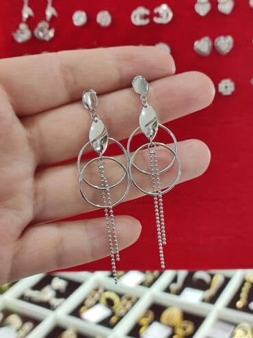 эксклюзивные свадебные пригласительные: Серебро 925 пробы Серебряные серьги на гвоздиках Дизайн Италия — 1