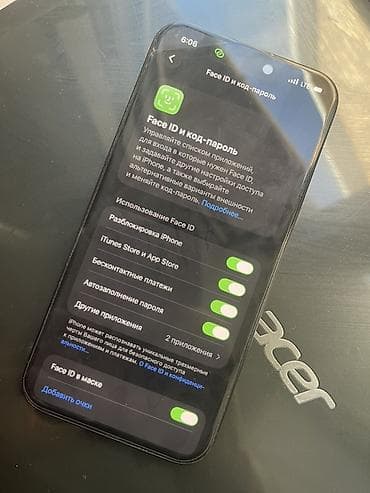 телевизор с тв тюнером: IPhone 15 Pro, Б/у, 256 ГБ, Black Titanium, Чехол, Коробка, 86 % — 5