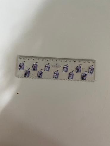 Канцтовары: Прозрачная линейка длиной 15 см, украшенная повторяющимся рисунком в — 1