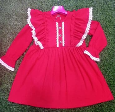 платье дордой: Детское платье, цвет - Красный — 4