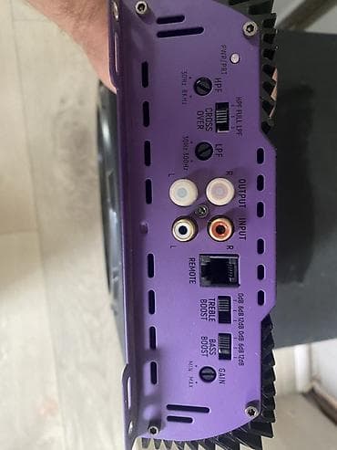 Автоунаа электроникасы: Автозвук: сабвуфер Kenwood в корпусе + 2‑канальный усилитель Coolman — 2