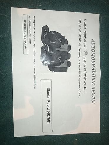 Салон үчүн аксессуарлар: Чехолдор Эко булгаары, түсү - Кара, Skoda — 2