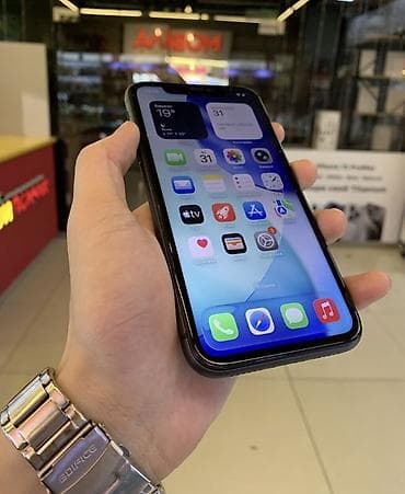 iphone se 32gb: IPhone 11, Б/у, 64 ГБ, Черный, Защитное стекло, 91 % — 1