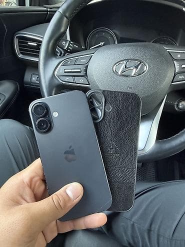 iphone 16 mini: IPhone 16, Б/у, 128 ГБ, Midnight, Чехол, 91 % — 2