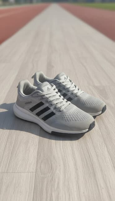 кийим: Эркектердин кроссовкасы, 42, Adidas, Колдонулган, түсү - Боз, Акылуу жеткирүү, Өзү алып кетүү — 2