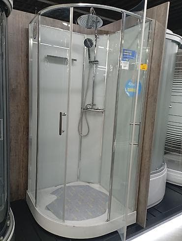 душевые кабины цена: Душевая кабина Полукруглая, Размер: 90 x 90 см, Покрытие: Прозрачный — 3