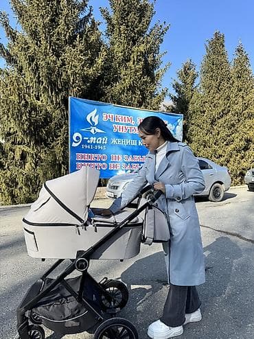 детская одежда из бишкека оптом: Коляска, Другой бренд, цвет - Серебристый, Б/у, Платная доставка — 3