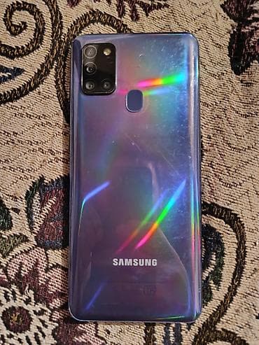 vr купить: Samsung Galaxy A21S, Б/у, 32 ГБ, цвет - Синий, 2 SIM — 2