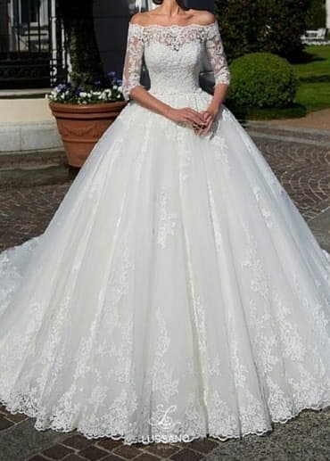 Свадебное платье, S, С завышенной талией, Новый