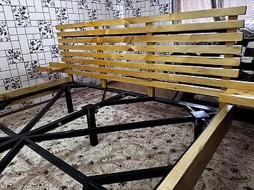 Двуспальная кровать, Новый, Без матраса, длина - 200 см