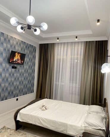 посуточные дома: 1 бөлмө, Душ кабинасы, Жаздык, жууркан-төшөк каптары, Кондиционер — 1