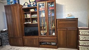 Стенка-шкаф, Тип стенки-шкафа: Модульная, Для зала, Особенности: С отделением под телевизор