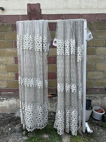 Тюлевые шторы на люверсах - Комплект из двух полотен из