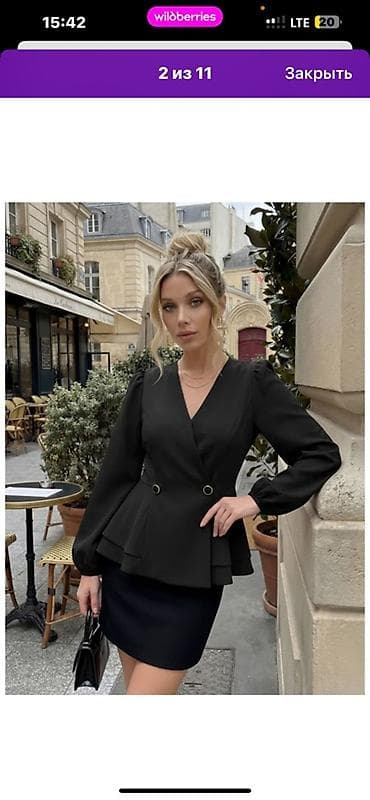 pull bear: Блузка, Однотонный, На запах — 2
