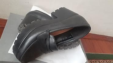 женские туфли свадебные: Женские лоферы ROZA на устойчивом высоком каблуке. - Цвет: черный - — 4