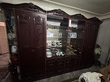 модульный: Стенка-шкаф, Тип стенки-шкафа: Модульная, Для зала, Б/у, Особенности: Для хранения посуды — 4