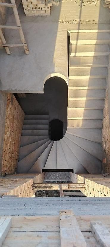 Даяр бизнес: Бетон тепкичи Жеке менчик үй үчүн, Тепкичтин формасы: Көп марштуу — 3