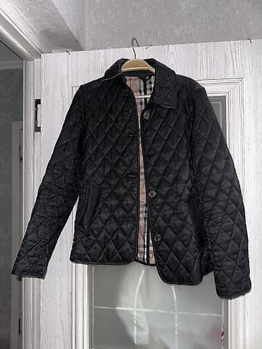 куртка барбери: Стёганая куртка Burberry в классическом стиле. - Цвет: чёрный - Узор — 2