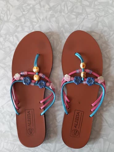 шлепка: Шлепки 40 размер, кожа, фирменные, вьетнамки,сандалии — 1
