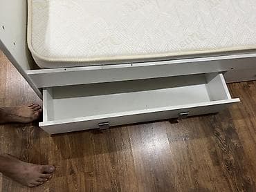 детский: Односпальная кровать с выдвижными ящиками для хранения - Размер — 2