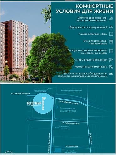 дешевые квартиры от застройщика: Строится, 1 комната, 50 м² — 3