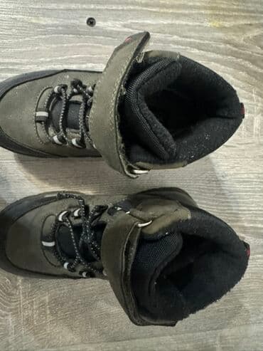 обувь для охоты: Детские зимние ботинки/термоботинки, цвет темно‑оливковый с черным. - — 2