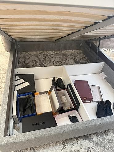 кровать двуспальная с ящиками: Двуспальная кровать, С ящиком для хранения, длина - 200 см — 4