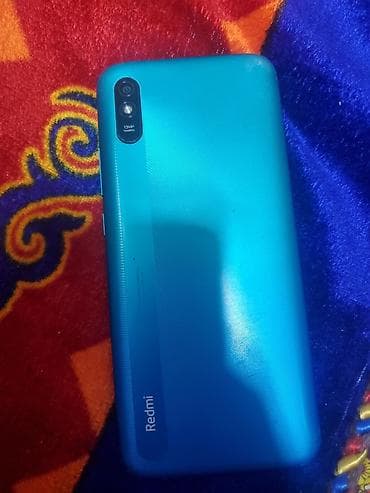 Redmi, Redmi 9A, Б/у, 64 ГБ, цвет - Голубой, 2 SIM